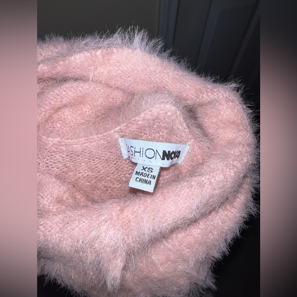 Fuzzy Mauve Sweater Dress - Picture 3 of 4